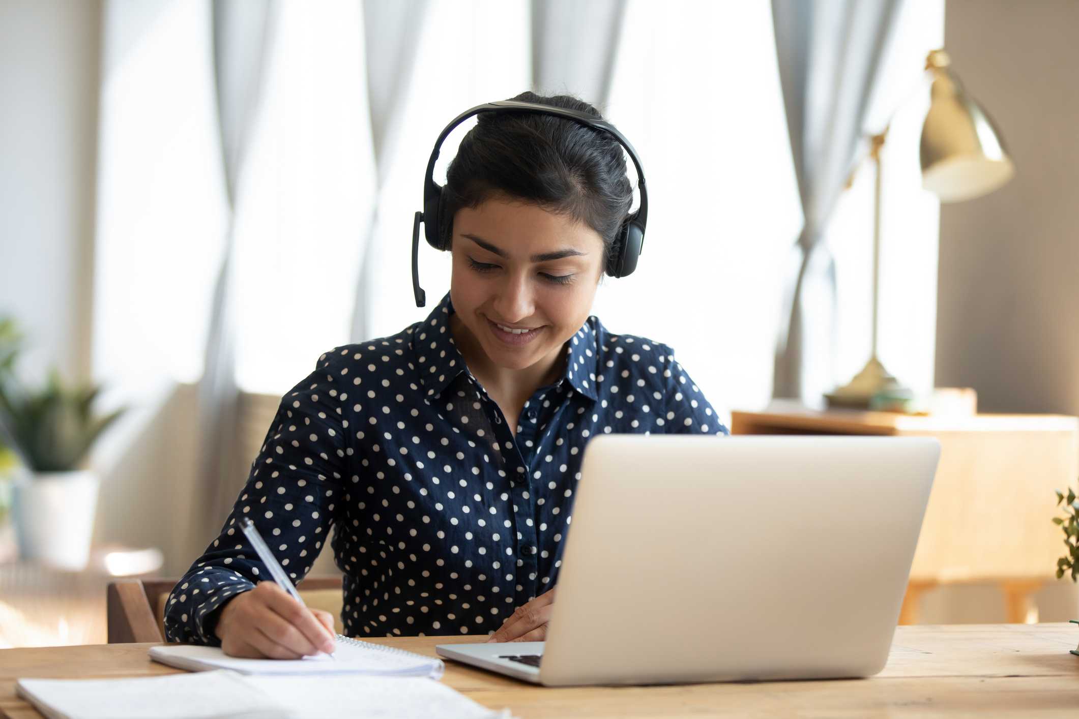 Person sat at computer